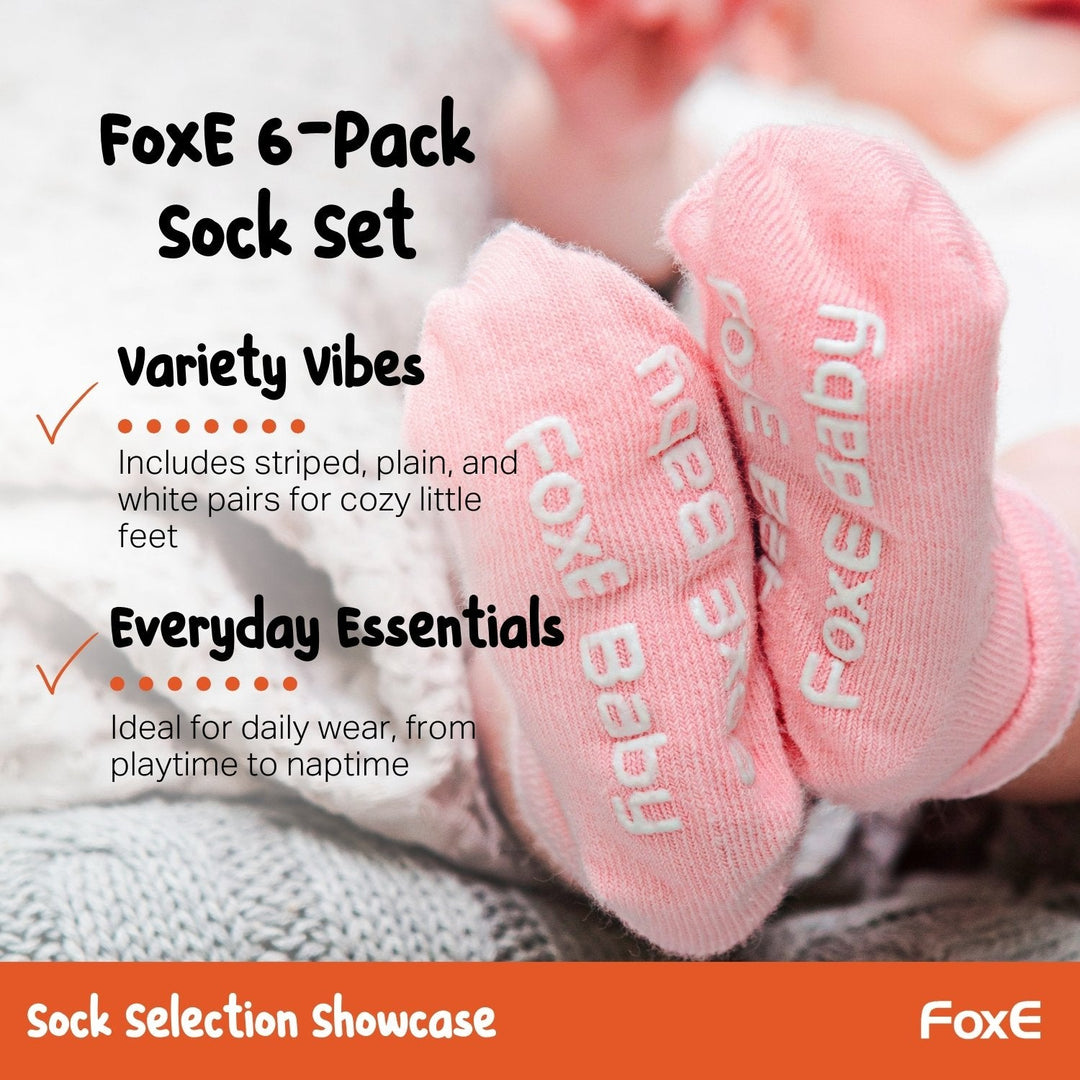 6 pairs of soft baby socks - FoxE Baby