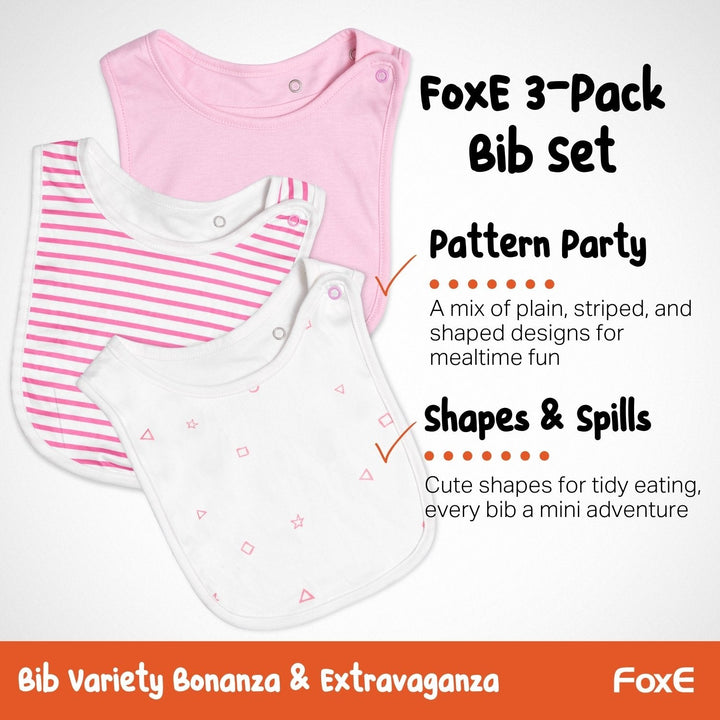 Baby Bibs 3 pack - FoxE Baby